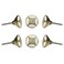 Perilla Home Sirius Beige Round Pack of 6 Brass Metal Interior Exterior Passage Kitchen Cabinets Knobs Multi Design Antique Drawer Knobs Handmade for Closet Hallway Doors Bedrooms Bathroom