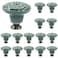 Piutouyar Green Ceramic knobs Kitchen Cabinet Knobs Retro Dresser Knobs Drawer Knobs Furniture Knobs and Pulls for Drawer Dressers Cupboard Closet 34mm 13Inch Diameter15Pcs