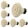 Piutouyar Light Yellow Ceramic Knobs and Pulls for Drawer Dressers Cupboard Closet 34mm 13Inch Diameter 10Pcs
