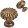 POVEFONK 10 Pack Antique Brass Kitchen Cabinet Knobs Vintage Drawer Knobs Aged Bronze Kitchen Cabinet Hardware Zinc Alloy Handles Drawer Knobs Dresser Handles