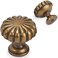 POVEFONK 10 Pack Antique Brass Kitchen Cabinet Knobs Vintage Drawer Knobs Aged Bronze Kitchen Cabinet Hardware Zinc Alloy Handles Drawer Knobs Dresser Handles