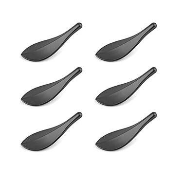 Primst 6pcs Solid Brass Cabinet KnobsLeaf Shape Furniture Handles Pulls for DoorKitchen DrawerDresser Drawer Grey6PCS