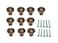 QCAA MiniDecorative Knob 34 for Jewelry Boxes Drawers Craft Porject Antique Copper 10 Pack Made in Taiwan