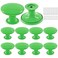 Qjaiune 10pcs Metal Cabinet Knobs Green Drawer Knobs Round Shaped Dresser Knobs Cute Kitchen Cabinet Pull Handles Small Vanity Knobs Hardware Closet Cupboard Knobs for Kids Girls Childrens Bedroom