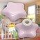 Qjaiune 2pcs Ceramic Cabinet Knobs Light Pink Drawer Knobs Star Shaped Dresser Knobs Cute Kitchen Cabinet Pull Handles Small Vanity Knobs Hardware Closet Cupboard Knobs for Kids Girls Bedroom