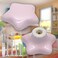 Qjaiune 2pcs Ceramic Cabinet Knobs Light Pink Drawer Knobs Star Shaped Dresser Knobs Cute Kitchen Cabinet Pull Handles Small Vanity Knobs Hardware Closet Cupboard Knobs for Kids Girls Bedroom