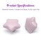 Qjaiune 2pcs Ceramic Cabinet Knobs Light Pink Drawer Knobs Star Shaped Dresser Knobs Cute Kitchen Cabinet Pull Handles Small Vanity Knobs Hardware Closet Cupboard Knobs for Kids Girls Bedroom