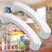 Qjaiune 2pcs White Ceramic Cabinet Drawer Pulls Arch Shaped Cute Kitchen Cabinet Handles 334 Inch for Kids Girls Bedroom Closet Cupboard