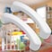 Qjaiune 2pcs White Ceramic Cabinet Drawer Pulls Arch Shaped Cute Kitchen Cabinet Handles 334 Inch for Kids Girls Bedroom Closet Cupboard