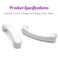 Qjaiune 2pcs White Ceramic Cabinet Drawer Pulls Arch Shaped Cute Kitchen Cabinet Handles 334 Inch for Kids Girls Bedroom Closet Cupboard