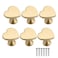 QKDS 6pcs Brass Drawer Knobs Heart Shape Cupboard Wardrobe Handles Cabinet Dresser Pulls Handles Kitchen Furniture Knobs for Home Bedroom with ScrewsGold