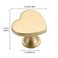 QKDS 6pcs Brass Drawer Knobs Heart Shape Cupboard Wardrobe Handles Cabinet Dresser Pulls Handles Kitchen Furniture Knobs for Home Bedroom with ScrewsGold