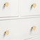QKDS 6pcs Brass Drawer Knobs Heart Shape Cupboard Wardrobe Handles Cabinet Dresser Pulls Handles Kitchen Furniture Knobs for Home Bedroom with ScrewsGold