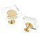 QOGRISUN 5 Pack Square Glass Cabinet Knobs 118 Brushed Gold Drawer Knobs Modern Geometric Decorative Pulls for White Kitchen Cupboard Dresser Bathroom Vanity