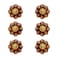 Rasiya Art Cabinet Knobs Boho Handmade Ceramic Dresser Pulls Kitchen Cupboard Wardrobe Handle Countryside Farmhouse Decor Furniture Hardware Brown Dotted Pack of 4