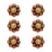 Rasiya Art Cabinet Knobs Boho Handmade Ceramic Dresser Pulls Kitchen Cupboard Wardrobe Handle Countryside Farmhouse Decor Furniture Hardware Brown Dotted Pack of 4