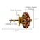 Rasiya Art Cabinet Knobs Boho Handmade Ceramic Dresser Pulls Kitchen Cupboard Wardrobe Handle Countryside Farmhouse Decor Furniture Hardware Brown Dotted Pack of 4