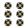 Rasiya Art Dresser Knobs Countryside Handmade Ceramic Drawer Handle Kitchen Cabinets Cupboard Wardrobe Pulls Farmhouse Boho Furniture Hardware Black Heart Pack of 4