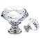 Ravinte 15 Pack Crystal Drawer Knobs Glass Cabinet Knobs Diamond Shaped 30 mm Silver Base