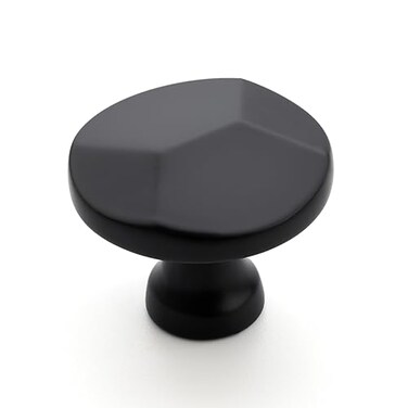 Ravinte 30 Pack Matte Black Round Cabinet Hardware KnobsSolid Zinc Alloy Single Hole Drawer Pulls Dresser Knobs for KitchenBathroom Furniture