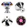 Ravinte 5 Pack Colorful Crystal Knobs for Dresser Drawers Glass Cabinet Knobs Diamond Shaped Drawer Knobs 30 mm Knobs with Black Base