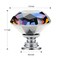 Ravinte 5 Pack Colorful Crystal Knobs for Dresser Drawers Glass Cabinet Knobs Diamond Shaped Drawer Knobs 30 mm Knobs with Black Base