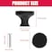 Risbay Cabinet Knobs Black and Silver Single Hole Drawer Knobs Aluminum Alloy Modern Minimalist Round Pull for CabinetsDresser and Wardrobes10PCS1x34in