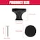 Risbay Cabinet Knobs Black and Silver Single Hole Drawer Knobs Aluminum Alloy Modern Minimalist Round Pull for CabinetsDresser and Wardrobes10PCS1x34in
