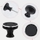 Risbay Cabinet Knobs Black and Silver Single Hole Drawer Knobs Aluminum Alloy Modern Minimalist Round Pull for CabinetsDresser and Wardrobes10PCS1x34in