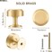 RZDEAL 6pcs Solid Brass Gold Cabinet Knobs 1 Inch Round Cabinets Pulls for Kitchen Drawer and DresserBrass Brushed Finish