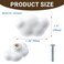 Semetall 6pcs Ceramic Cabinet Knobs with Cloud ShapeClouds Dresser Knobs Cute Cupboard Door Knobs with Screws for CabinetsDoors Dresser Kitchen and Cupboards
