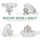 SHINY HANDLES Glass Cabinet Knobs Brushed NickelCrystal Pulls and Knobs for Dresser DrawerKitchen Cabinet Knobs Oval4 Pack