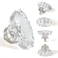 SHINY HANDLES Glass Cabinet Knobs Brushed NickelCrystal Pulls and Knobs for Dresser DrawerKitchen Cabinet Knobs Oval4 Pack