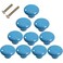 Sinyiol 15 Large Mushroom Shape Glossy Ceramic Cabinet Knobs 10Pcs Round Shape Cute Ceramic Drawer Knobs Kids Child Pulls Handles for Dressers Cupboard Wardrobe Dia 15inch Blue Dia 15