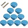 Sinyiol 15 Large Mushroom Shape Glossy Ceramic Cabinet Knobs 10Pcs Round Shape Cute Ceramic Drawer Knobs Kids Child Pulls Handles for Dressers Cupboard Wardrobe Dia 15inch Blue Dia 15