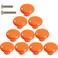 Sinyiol 15 Large Mushroom Shape Glossy Ceramic Cabinet Knobs 10Pcs Round Shape Cute Ceramic Drawer Knobs Kids Child Pulls Handles for Dressers Cupboard Wardrobe Dia 15inch Orange Dia 15