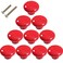 Sinyiol 15 Large Mushroom Shape Glossy Ceramic Cabinet Knobs 10Pcs Round Shape Cute Ceramic Drawer Knobs Kids Child Pulls Handles for Dressers Cupboard Wardrobe Dia 15inch Red Dia 15