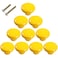 Sinyiol 15 Large Mushroom Shape Glossy Ceramic Cabinet Knobs 10Pcs Round Shape Cute Ceramic Drawer Knobs Kids Child Pulls Handles for Dressers Cupboard Wardrobe Dia 15inch Yellow Dia 15