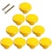 Sinyiol 15 Large Mushroom Shape Glossy Ceramic Cabinet Knobs 10Pcs Round Shape Cute Ceramic Drawer Knobs Kids Child Pulls Handles for Dressers Cupboard Wardrobe Dia 15inch Yellow Dia 15
