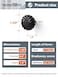 SORWDUERM 5 Pack Black Cabinet Knobs Kitchen Dresser Pulls Drawers Cupboard Bathroom Furniture Hardware Dresser Knob Round Cabinet Knob Decorative Cabinet Handles Solid Zinc Alloy