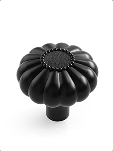 SORWDUERM 5 Pack Black Cabinet Knobs Kitchen Dresser Pulls Drawers Cupboard Bathroom Furniture Hardware Dresser Knob Round Cabinet Knob Decorative Cabinet Handles Solid Zinc Alloy