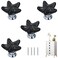 Brosay Starfish Drawer Knobs Coastal Kitchen Cabinet Knobs Beach Themeb Knob Ceramic Dresser Pulls and Handles for Dresser Cupboard Wardrobe Cabinet Handle Black
