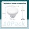 suiwotin Suiwotin 10pcs White Ceramic Cabinet Knobs Round Decorative Drawer Pulls for Closet Cupboard Furniture