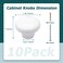 suiwotin Suiwotin 10pcs White Ceramic Cabinet Knobs Round Decorative Drawer Pulls for Closet Cupboard Furniture