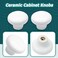 suiwotin Suiwotin 10pcs White Ceramic Cabinet Knobs Round Decorative Drawer Pulls for Closet Cupboard Furniture