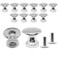 SWZHAI 12 Pcs Mini knobs for Jewelry Box Small Drawer Knobs Brushed Nickel Cabinet Knobs Tiny Dresser Knobs Mini Drawer Pulls Silver