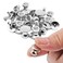 SWZHAI 12 Pcs Mini knobs for Jewelry Box Small Drawer Knobs Brushed Nickel Cabinet Knobs Tiny Dresser Knobs Mini Drawer Pulls Silver