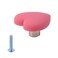 T Tulead Heart Shape Cabinet Knobs Soft Rubber Cabinet Knobs Cute Drawer Pull Knobs Pack of 4 with Screws