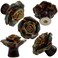 Tecrio Retro Floral Dresser Knobs Vintage Ceramic Rose Cabinet Cupboard Dresser Drawer Knobs and Pulls Set of 6 with Screws Blue