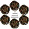 Tecrio Retro Floral Dresser Knobs Vintage Ceramic Rose Cabinet Cupboard Dresser Drawer Knobs and Pulls Set of 6 with Screws Blue
